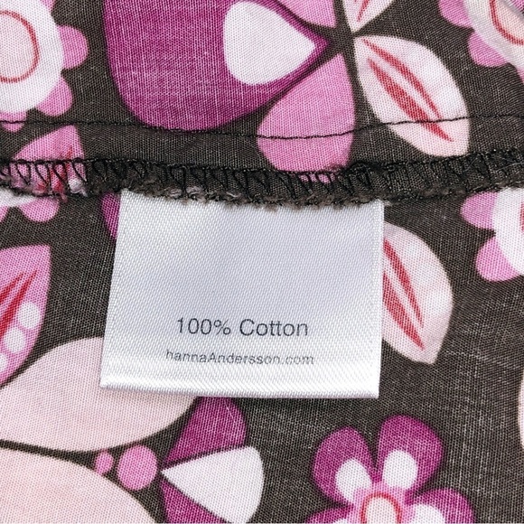 Hanna Andersson Brown Pink Floral Print Pillowcase Sleeveless Dress Size 4 (100) - Picture 6 of 8